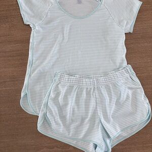 LAKE Striped Pajama Shorts Set - XXS